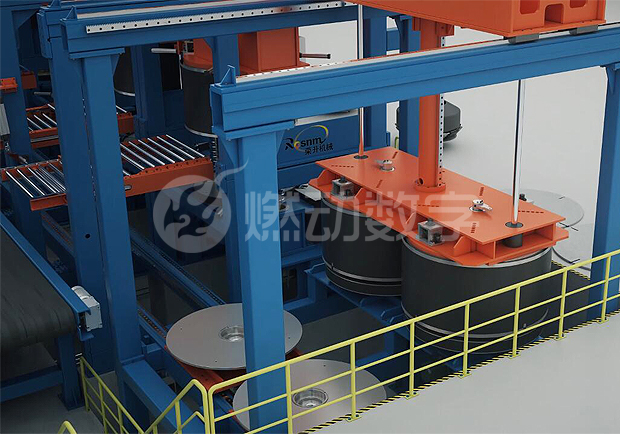 自動更換模具液壓硫化機三維動畫