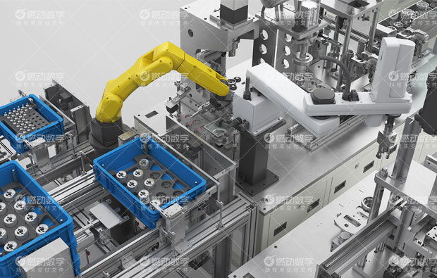 電動(dòng)汽車(chē)壓縮機(jī)自動(dòng)化裝配線(xiàn)三維動(dòng)畫(huà)